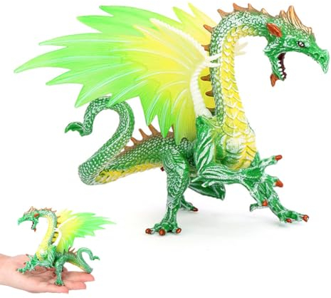MEZHEN Figure Drago Figure Giocattoli Dinosauro Model Decorazione Della Torta per Tavolo Ufficio Accessori
