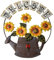 lulalula Welcome Sign Outdoor, Vintage Metal Sunflower and Watering Can Design Welcome Door Sign Wall Front Door Decor Hanging Signs Wall Art Decor for Indoor Outdoor Yard 42x36cm