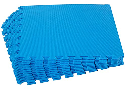 Bodenschutzmatte Pool blau 50x50x0,5cm - 72 Stück - 17,3 m² Poolunterlage, Pool Unterlage Outdoor, Poolmatten, Pool Bodenplane, Poolmatte, Pool Unterlegmatte, Poolmatten Schutzboden, Pool Platten