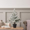 Lights4fun 45cm Indoor Artificial Potted Frosted Mini Christmas Tree Tabletop Decoration