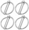 KANDUJIMU Shaft Locking Pin, 4 Pcs Heavy Duty Lynch Pin, M8/M6 O-Pin Spring Ring with Quick Release Ring, Safety Assortment Kit for Tractor Trailers Trolley Trucks Mower (M6)