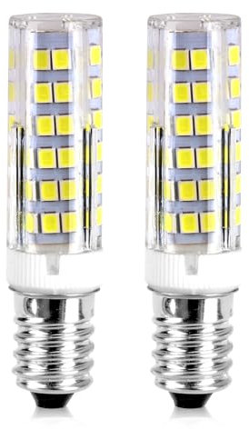 E14 LED Light Bulb Cool White 6000K Cooker Hood Bulbs 5W (50W Halogen Equivalent) Non Dimmable SES Small Edison Screw 550LM AC220-240V for Fridge Home Lighting Cooker Hood Extractor Fan 2 Packs