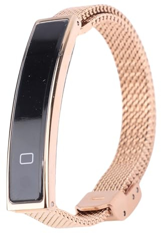 Plyisty Stålvattentät Smartband, Elegant Smart Armband med Samtalspåminnelse och Stegräknare för Fitness, för Olika Tillfällen, Kompatibla med Olika Smartphone (Guld)