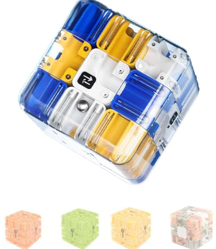 Large 3D Labyrinth Puzzle Maze Cube - Engaging Brain Teaser Toy, Improve Spatial Recognition and Cultivate Logical Thinking (Blue)