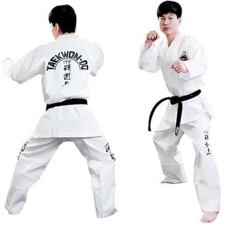 Kampsport ITF Student Taekwondo Dobok Uniform, Vitt, 150