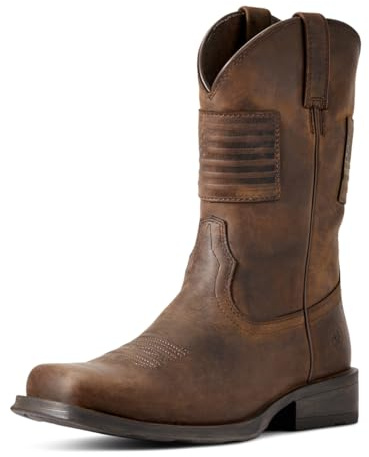 Ariat Men's Rambler Patriot Western Boot, Braun, Used-Optik, 12 Wide
