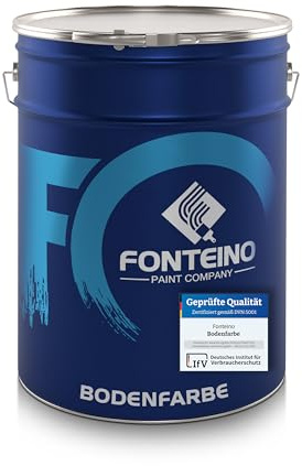 Fonteino Bodenfarbe Bodenbeschichtung Betonfarbe Betonbodenfarbe Kellerboden, geruchsarm - Anthrazitgrau 5L