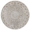 freundin Home Collection Lilja Flachgewebe In- und Outdoor Wendeteppich Wetterfest Modernes Mandala Design Teppich für Balkon Terrasse Garten Wintergarten Wohnzimmerteppich Wasserfest, Ø 200 cm, Linen