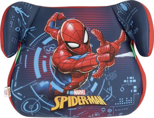 Tataway Marvel Spiderman i-Size Kindersitz/Autositz, ECE R129/03, Sitzerhöhung für Kinder 125-150 cm, Kindersitzerhöhung Ergonomisch & Leicht, Spiderman Grafiken, (ca. 15-36 kg) - (ca 6–12 Jahre)
