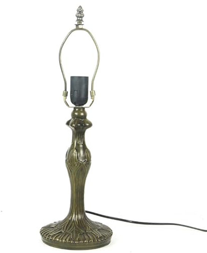 BOTOWI Lámpara de Mesa de Estilo Tiffany Base de reemplazo sólo la Altura del Poste de 18 de Bronce Acabado de aleación de Escritorio Lámparas de Base para 12 Tiffany Pantalla de Cristal Manchado