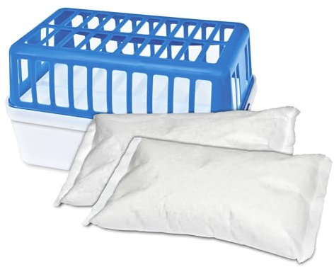 Invest Déshumidificateur avec 2 recharges de 1000 g de granulés pour la cuisine, le camping sans électricité, absorbeur d'humidité, protection contre les moisissures et les odeurs