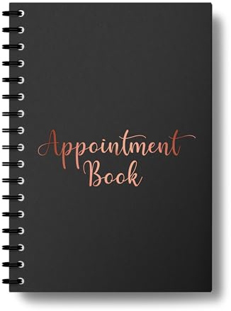 Appointment Diary - Week to View Hourly Planner, Premium Soft Leather Cover for Beauty Salon, Therapist, Spa, Nail, Massage - A5 Size