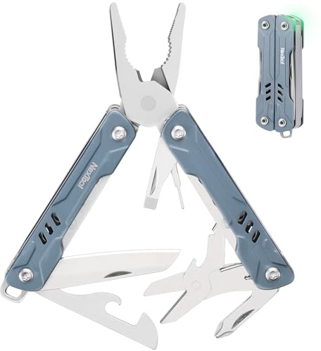 NexTool Multitool Mini Sailor S11,11-in-1 Kompaktes Multitool mit Spitzzange, Schere, SIM-Karten-Extraktor und Schraubendreher für EDC, Angeln,Camping,Reparaturen,Geschenke für Männer-Blau