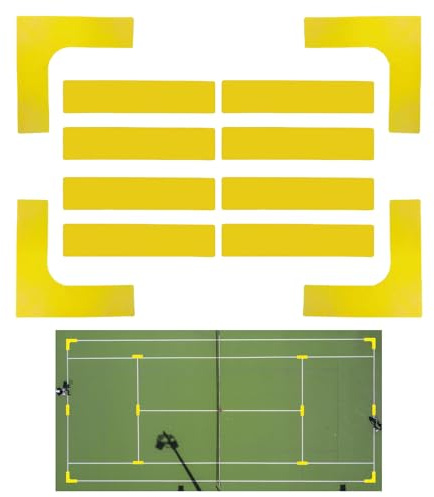 Generisch Set di marcature per campi da Tennis, Antiscivolo, per la Scuola, Lo Sport, Il, Il Prato, Il Giardino