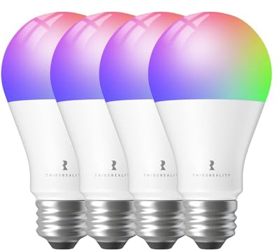THIRDREALITY Zigbee A19 Smart Color Lampadina ZL4 E27, compatibile con Home Assistant, SmartThings, Aeotec, Homey, Hubitat, dispositivi Echo con hub integrato, lampadina A60-RGB, sintonizzabile 2700