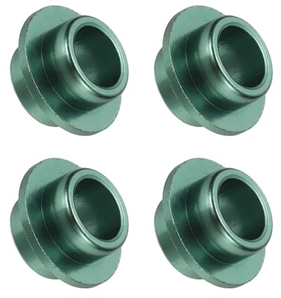 YELARXI Inline Skate Bearing Bushing Spacers, Skate Axles Shaft Spacers Roller Bushing Gasket Wheel Center Bearing Fitting for (Skating/Skateboard) 8mm & 4 Pcs & Aluminum & Green