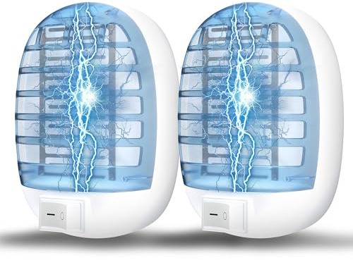 Indoor Bug Zappers, Fly Traps for Indoors, Insect Traps for Home Mosquito Killer for Kids & Pets, Home, Kitchen, Bedroom, Baby Room, Office (2 Packs)