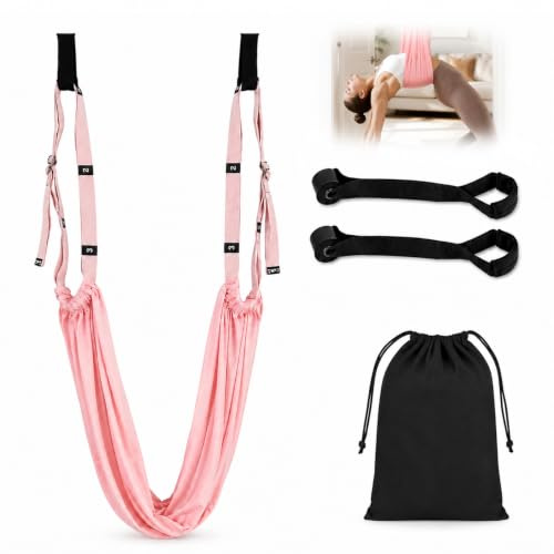 Adjustable Yoga Swing Strap | Leg Stretcher & Backbend Assist Hammock Rope, Fitness Stretching Band for Gymnastics Ballet Dance Home Workout