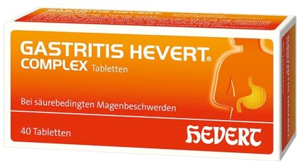 Gastritis Hevert complex bei säurebedingten Magenbeschwerden, 40 St. Tabletten