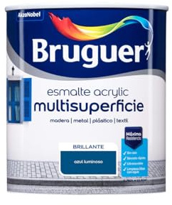 Bruguer Acrylic Multisuperficie Esmalte al agua Brillante Azul Luminoso 750 ml