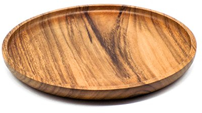 Yandoc Teller Aus Holz Rustikal Landhausstil Holzteller Fair Trade (20cm)