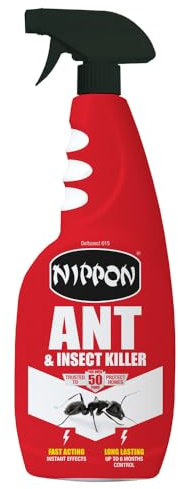 Nippon Ant and Crawling Insect Killer Spray Control, Transparent, Fast Acting, Ready To Use Suitable For Use On Soft Furnishings- 750ml