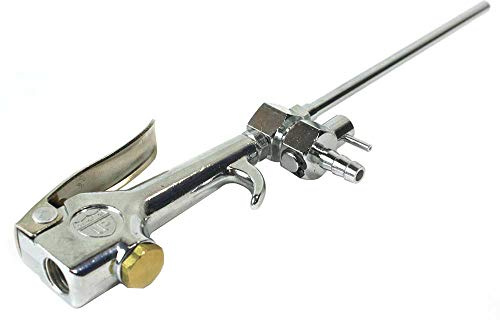 Interstate Pneumatics B305 Siphon Spray Gun Blow Gun with Valve and 8ft 1/4-inch Braided PU Hose