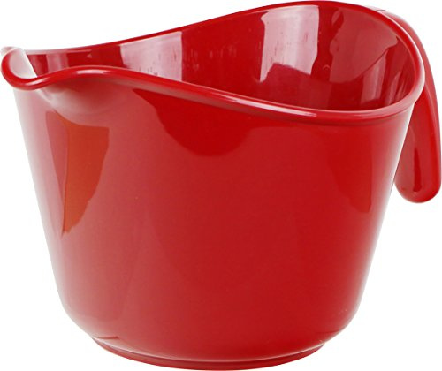 Reston Lloyd, Batter Bowl With Pour Spout, Non-Slip Base, Erogonomic Space Saving Detachable Handle, 2 QT Heavy Duty BPA-Free Microwave & Dishwasher Safe, Red