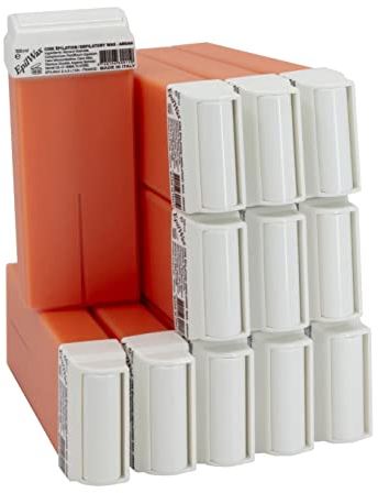 Epilwax Set da 12 argan Rulli Cera per Depilazione - Larghezza 100 ml Roll-on Ricarica Cera