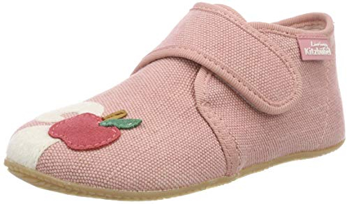 Living Kitzbühel Baby-Mädchen Babyklettschuh Katze und Apfel Hausschuhe, Pink (Dark Rose Cloud 329), 20 EU