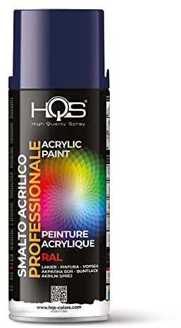 HQS Bombe de peinture acrylique, couleurs Ral (Ral 5013 - Bleu cobalt)