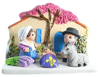 Crèche de la Provence en céramique 8x7cm - Crèche - Culte Chrétien en