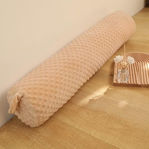 Eoieov Long Body Pillows for Bed Queen Fluffy Round Body Pillow for Adults with Removable Cover Cylinder Roll Cushion for Side Sleeping Hugging,Khaki,59 in