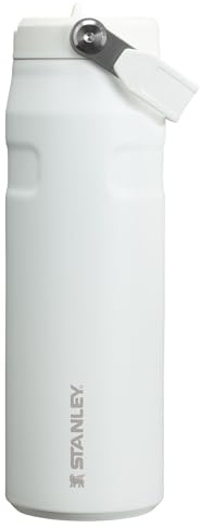 Stanley IceFlow Flip Straw 2.0 Water Bottle 24 OZ | Built-In Straw with Larger Opening | Lightweight & Leak-Resistant | Insulated Stainless Steel | BPA-Free | Frost