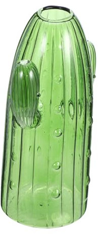 Cabilock Vase en Verre Hydroponique en Forme De Cactus 15.5X12X6.3 Cm Décoration Intérieure Créative pour Fleurs Et Plantes D'Intérieur
