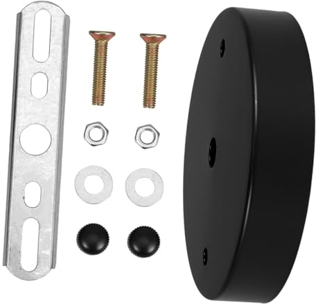 DOITOOL Base De Plafonnier - Lot De 3 Kit De Plafonnier Au Design Vintage Nickel Brossé Plaque De Encastrée Châssis Rond Plaque De Plafond Pour Luminaire