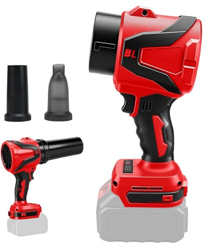 Mini soplador de batería y aspirador de mano 2 en 1 compatible con batería Milwaukee M 18 V (sin batería), aspirador portátil sin escobillas con 2 boquillas para coche, hogar, oficina, cocina