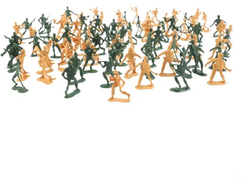 100 figuras de estaño, juguetes de soldados, juego para caja de arena, juegos de mesa, escenarios de guerra, accesorios militares, modelos militares, 4 cm, mezcla de colores