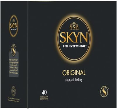 SKYN Original Kondome ultra-weich, latexfrei, 40 Stück, altes Modell, Black, 40 Unità (Confezione da 1)