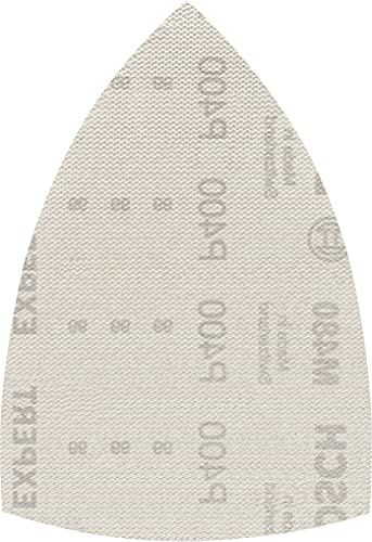 Bosch 10x EXPERT M480 Sanding Net (for Paint on wood, Hardwood, Ø 100x150 mm, Grit 400, Professional Accessory Multi Sander)