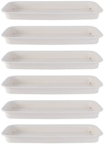 Hemoton 6 Unidades de plástico macetero Posavasos rectángulo Maceta platillo plástico Maceta platillo para macetero Bandeja Jardinera Caja de Flores balcón