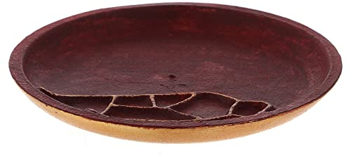 Holyart Piattino per Candela Alluminio Rosso Decoro Astratto d. 14 cm