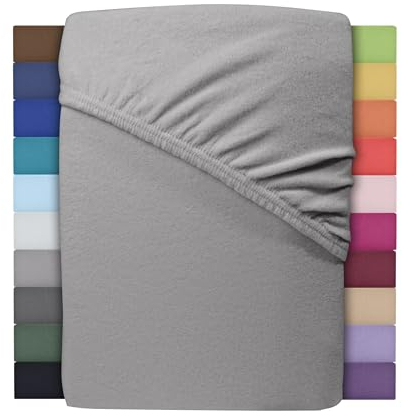 Winter Spannbettlaken | Farbenfrohes Thermo Fleece | Spannbetttuch, Bettlaken in vielen Größen und Farben (Grau/Mittelgrau, 90 x 190 cm - 100 x 200 cm)