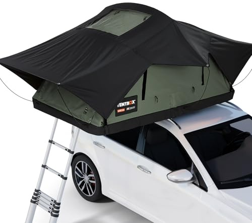 TentBox Lite - Tenda da tetto per auto - Tenda da tetto per auto TentBox, Campeggio in auto tutto l'anno - SI ADATTA ALLA MAGGIOR PARTE DELLE AUTO - Design premium a scomparsa, Montaggio in 30 secondi