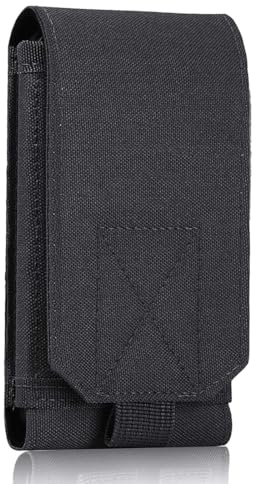 JEYORZY 1pcs Funda Vertical para Móviles y Smartphones con Clip de Cinturón para Teléfonos de 4,7-6,7 Pulgadas en Color Negro