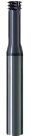 1pcs HRC 60 Degree Carbide Thread Milling M1 M1.2 M1.4 M1.6 M2 M2.5 M3-M24 Solid Carbide Thread Milling Cutter(M16 x2,Three Teeth Black)