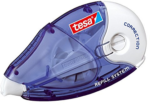 tesa Eco-Friendly Correction Roller ecoLogo - for Precise Correcting and rewriting, Easy to use,14m:4.2mm, Refill System