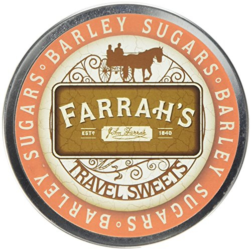 Farrah's of Harrogate - Barley Sugar (200g) - Gifting Travel Sweets Reusable Tin Filled With Traditionally Handmade Hard Boiled Sweets, Rich Heritage Dating Back To 1840