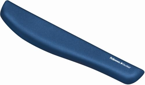 Fellowes ergonomisches Mauspad mit Handgelenkauflage PlushTouch™, super weiche Handballenauflage, Gel und Memoryfoam, blau