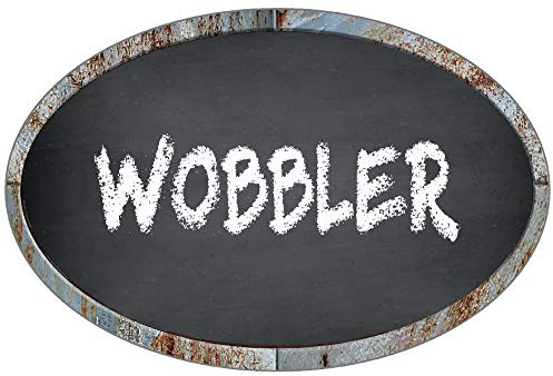 ANY AND ALL GRAPHICS WOBBLER 9X12 Oval Chalkboard Look with Chalk Style Font Effect Novelty Composite Aluminum Parking Sign